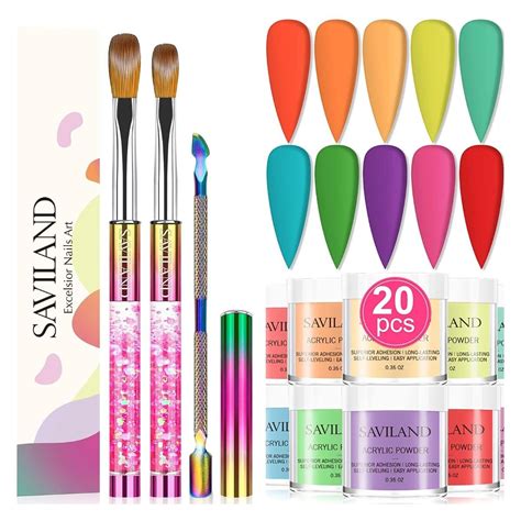 Amazon Saviland Acrylic Nail Brush Set And Pcs Summer Acrylic