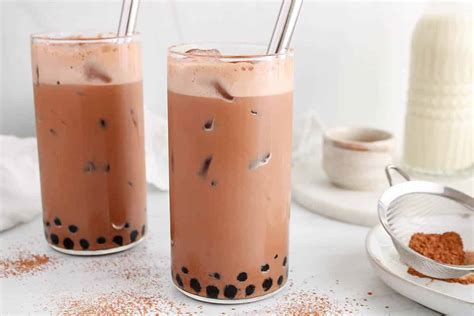 Chocolate Bubble Milk Tea Boba Plant Based Jess