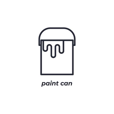 Vector Sign Paint Can Symbol Is Isolated On A White Background Icon