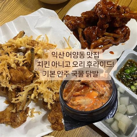 익산 어양동 맛집 ‘오리꽃튀김 오리 날개 후라이드 국물 닭발 네이버 블로그