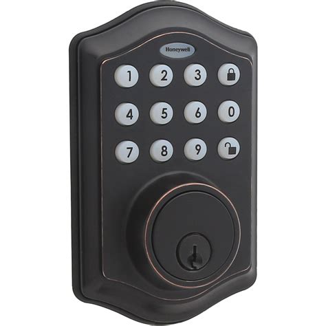 Honeywell 8712409 Electronic Deadbolt Door Lock With Keypad In Oil Rub Safe And Vault