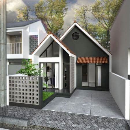 9 Fasad Rumah Scandinavian 1 Lantai