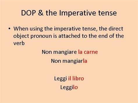 Direct Object Pronouns I Pronomi Diretti Italian Year