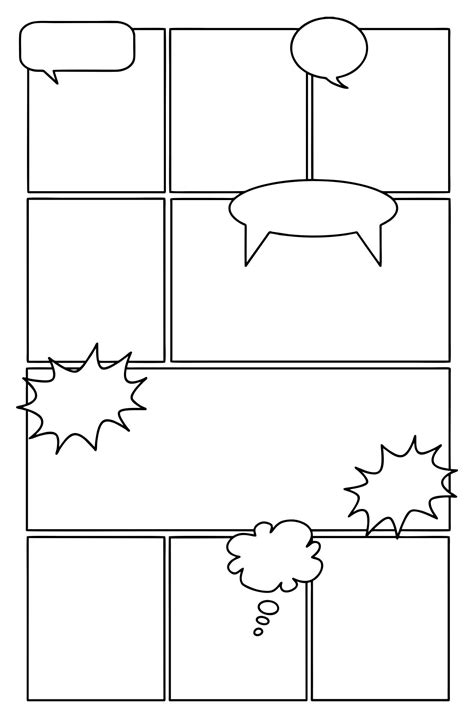 Blank Comic Cover Template Printable Word Searches