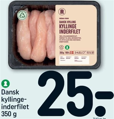 Dansk Kyllinge Inderfilet G Tilbud Hos Rema