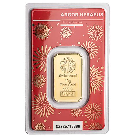 Buy 2024 10 Gram Argor Heraeus Lunar Dragon Gold Bar