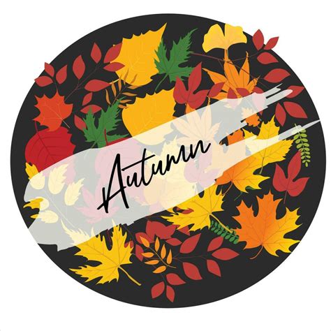 Card Template Autumn Badges Wallpaper Welcome Autumn Label Design