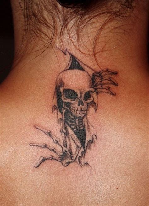 Tearing Flesh Tattoos Skin Tearing Skeleton By ~mentalbwoy On Deviantart Skin Tear Tattoo