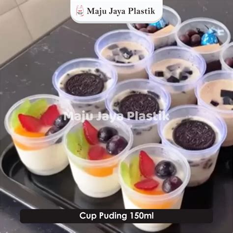 Jual Pc Cup Puding Ml Ml Mp Ml Plus Tutup Cup Pudding