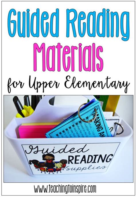 Guided Reading Materials And Supplies For Upper Elementary Artofit