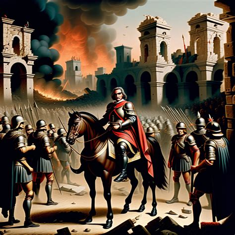 Javier Milei As General Of His Armies Enters The Ruined City By