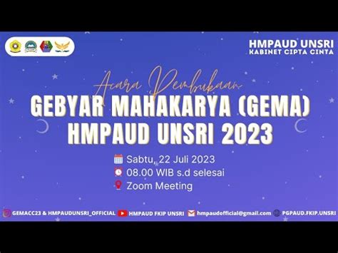 Acara Pembukaan Gebyar Mahakarya Hmpaud Youtube