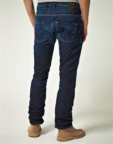 Lyst Diesel Krooley Carrot Fit Jeans In Blue For Men