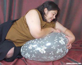 Cute BBW Babe Cuddling A Balloon Day Dreaming About Sex 9 Photos