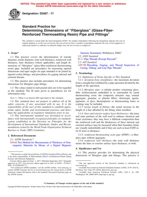 ASTM D3567 17 Standard Practice For Determining Dimensions Of