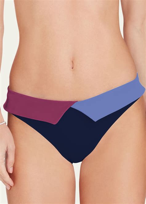 VALIMARE Capri Color Block Flap Bikini Bottoms Bergdorf Goodman