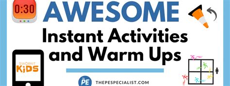 Awesome Instant Activities And Warmup Ideas Great For Pe Class