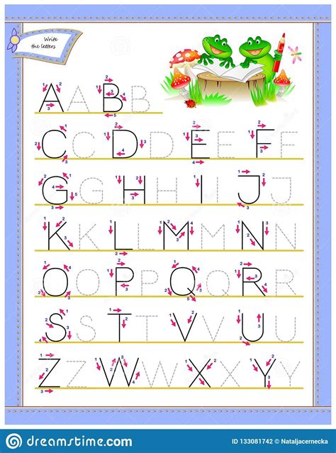 Tracing ABC Letters for Study English Alphabet. Worksheet for Kids ...