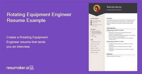 Rotating Equipment Engineer Resume Examples Template Tips