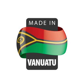 White Background Vector Illustration Of The Flag Of Vanuatu Vector