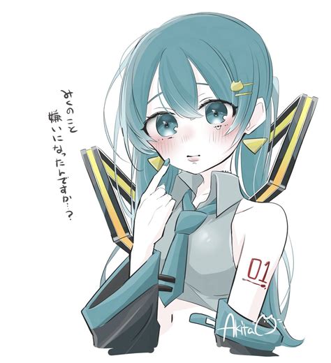 初音ミク 「オリミクさんひさびさに描いてみました ごめんねミクさんもっと描くね 」猫間 ｱｷ🐈🐾のイラスト