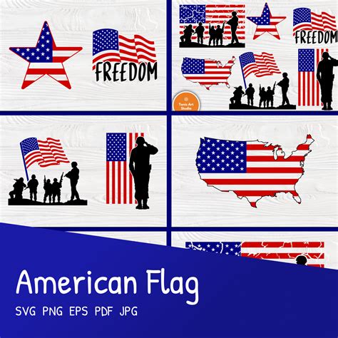 SVG Bundle, American Flag SVG – MasterBundles