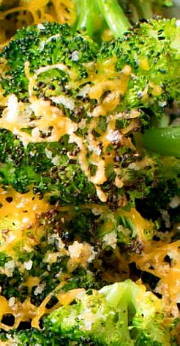 Crispy Cheesy Roasted Broccoli Easy Vegetable Side Dishes Side Dish