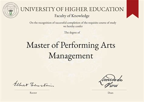 Master Of Performing Arts Management Mpam Unirank