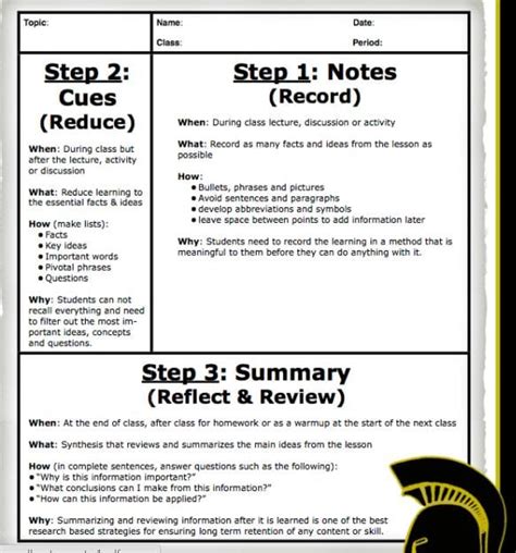 Cornell Note Taking System Mr Putnams English Classes