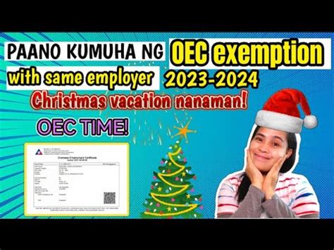 Paano Kumuha Ng Oec Exemption Para Sa Mga Babalik Abroad With Same