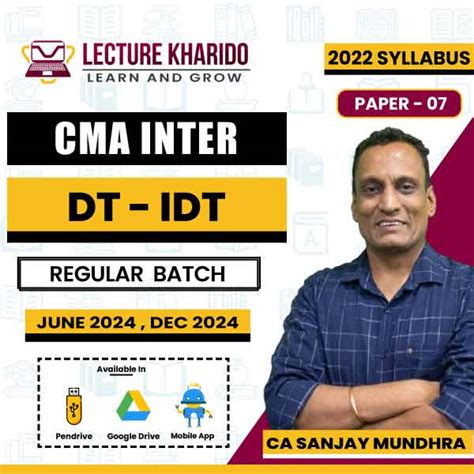 Cma Inter Taxation By Ca Sanjay Mundhra June Dec