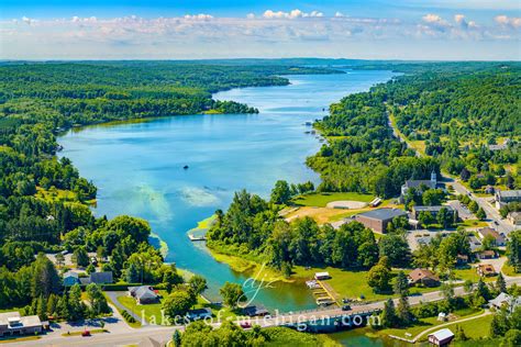 Lake Leelanau South Arm Aerial Photo From North — Aerial Landscape