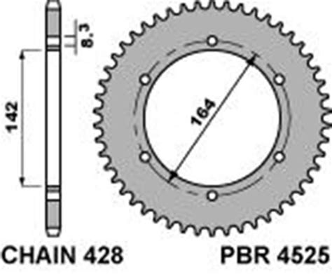 Corona Pbr In Acciaio Passo Denti Per Hyosung Gt