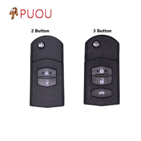 Button Buttons Remote Key Fob Shell Case Folding Flip With Uncut