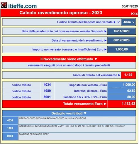 Ravvedimento Operoso Calcolo E Modello Da Scaricare Pmi It Hot Sex