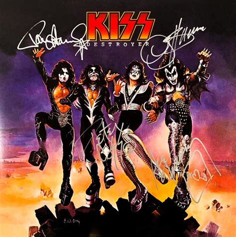 Kiss Band Signed Destroyer 1976 Album