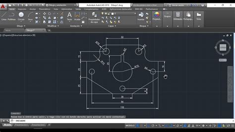 Como utilizar AutoCAD Básico Pieza mecánica en AutoCAD 2020 YouTube