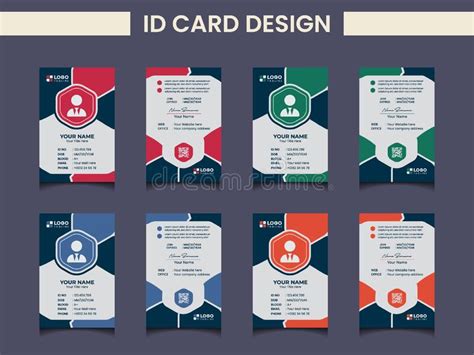 Modern Unique Id Card Design Template Stock Illustrations 190 Modern