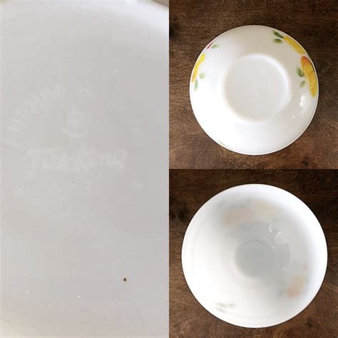 Vintage Fire King Gay Fad Nesting Bowl Set Milk Glass Fruit Etsy