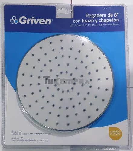 Ducha Griven Regadera De 8 Brazo 15 Pulgadas Chapeton MercadoLibre