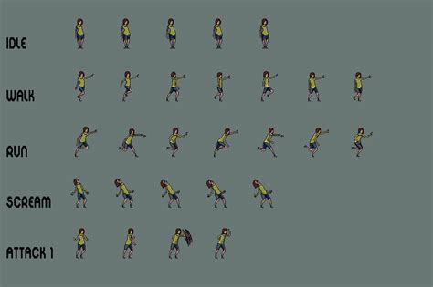 Free Zombie Sprite Sheet Pack Pixel Art :: Behance