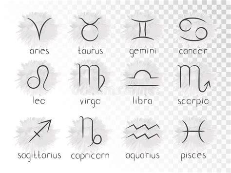 Zodiac Ink Brush Hand Drawn Symbols Stock Illustrations 179 Zodiac Ink Brush Hand Drawn