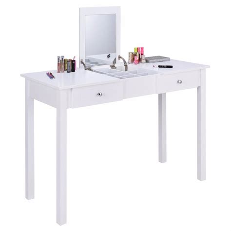 Modern Flip Top White Vanity Table