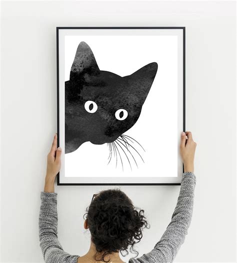 Cat Art Print Watercolor Art Cat Prints Wall Decor Wall Art - Etsy