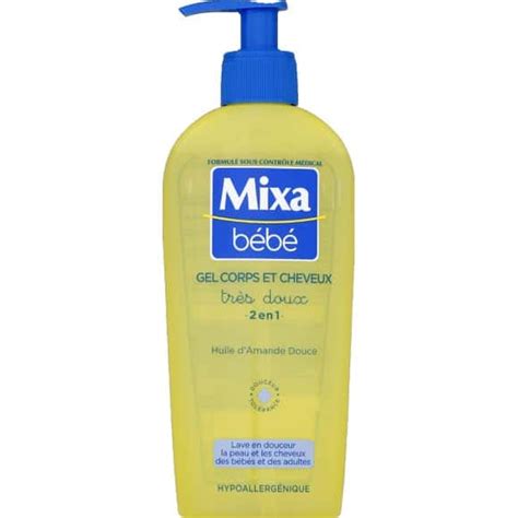 Mixa B B Gel Tr S Doux Corps Et Cheveux En L Huile D Amande Douce