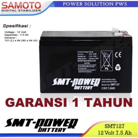 Jual Accu Aki Baterai Battery Smt Power Smt V Ah V Ah V