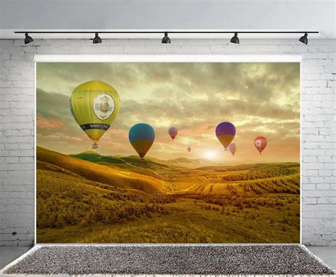 Yeele 6x4ft Flying Floating Colourful Hot Air Balloon Backdrop Outdoor