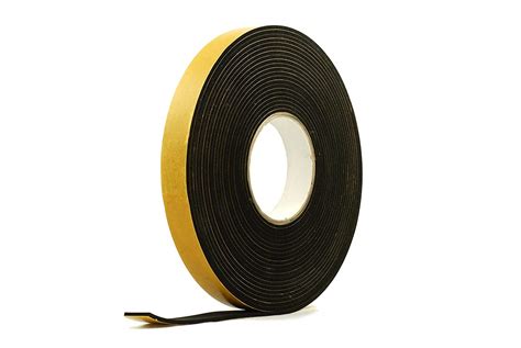 Neoprene Rubber Black Self Adhesive Sponge Strip 25mm Wide X 3mm Thick