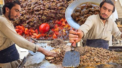 Pathaan Making TAWA FRY KALEJI Mutton Fried Liver STREET FOOD Spicy