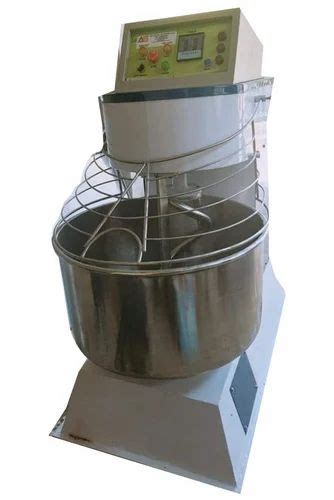 Stainless Steel SS Fixed Bowl 30 Kg Plain Flour Capacity Spiral Mixer